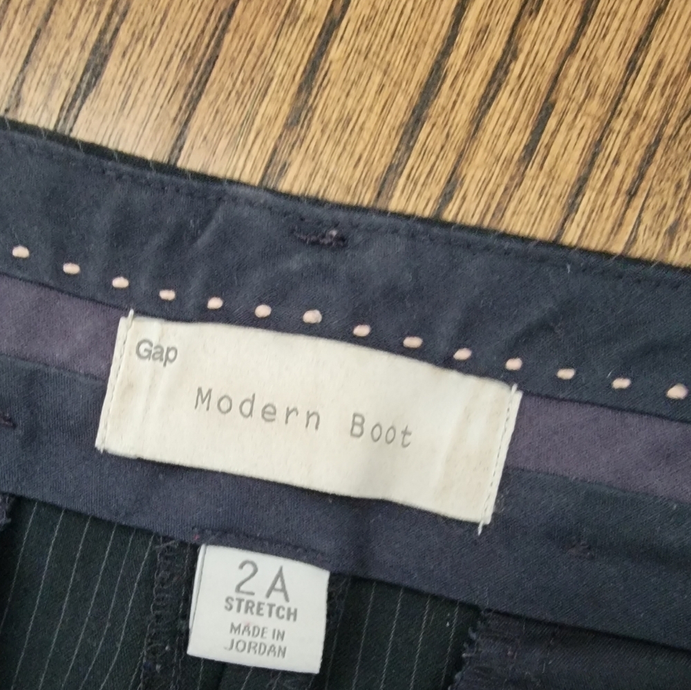 Gap Bkack Pin Stripe Modern Boot Pant - Picture 5 of 8